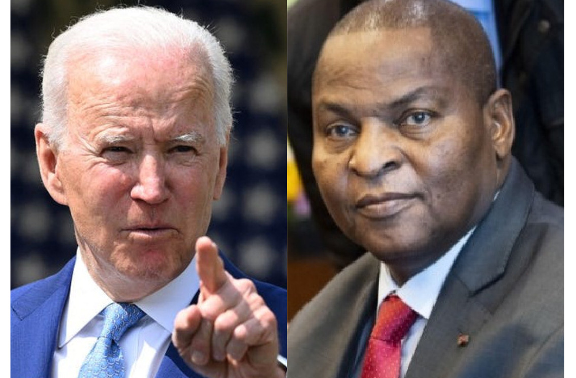 Centrafrique : l’Imposteur de Bangui compte sur « la puissance de son armée » pour répondre à la menace de Joe Biden, selon ses communicants béninois
